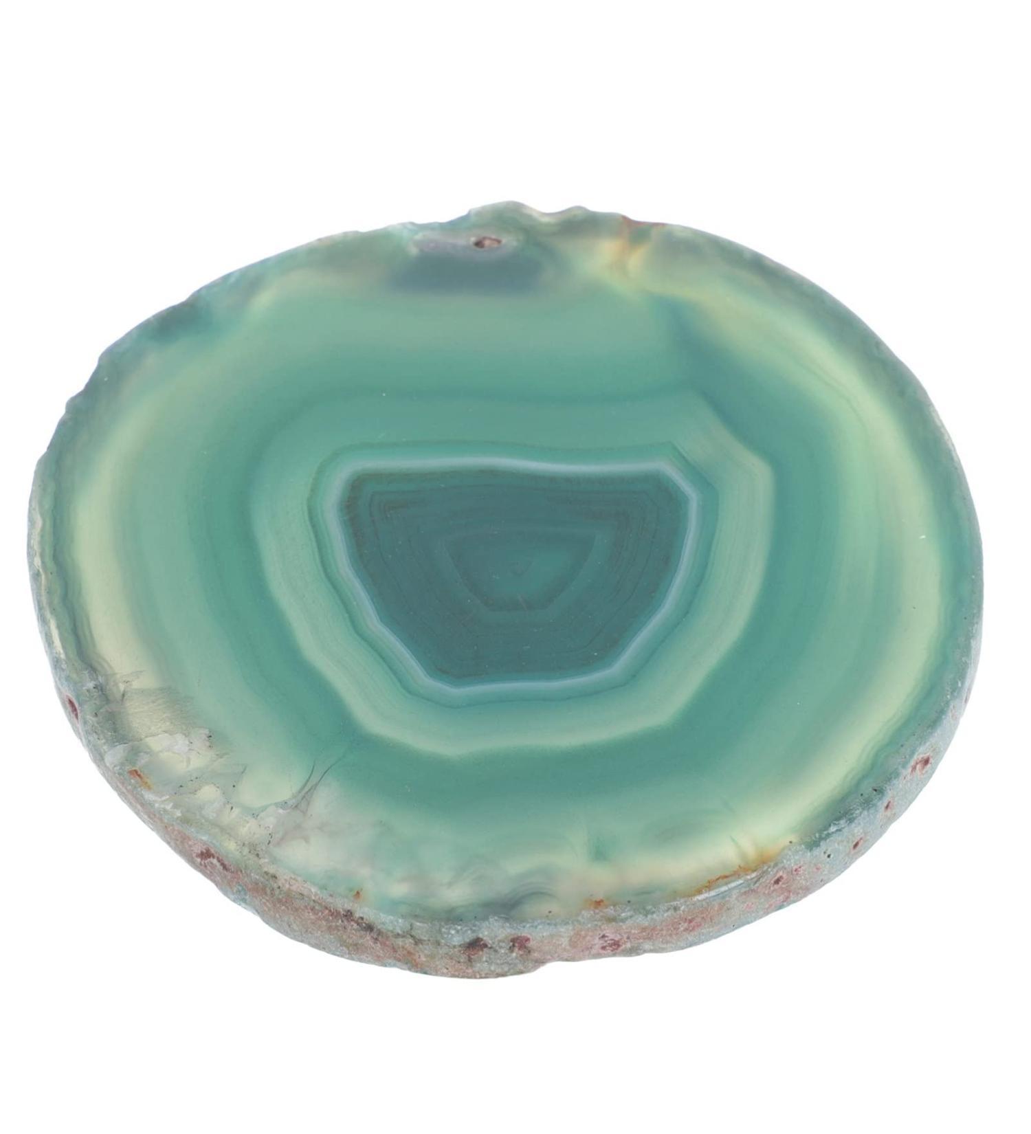 minkissy 1 Piece Natural Agate Round Manicure Color Palette Safe Durable Nail Art Mixing Board For Professional Home Use For Color Blending Makeup 75x7cm Vegetable - Buy Online on GoSupps.com