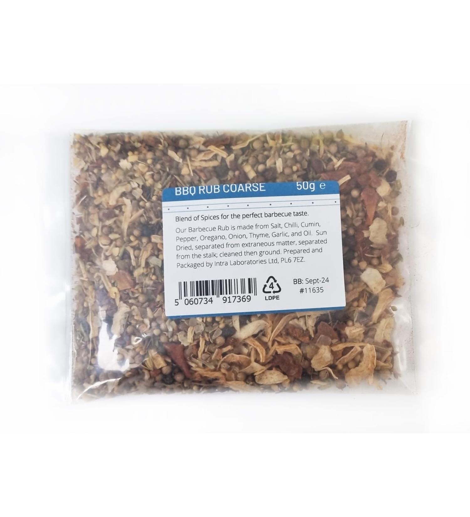 Entirely Ingredients BBQ Rub - Course 50g - Selected for the Premium Quality - Food Grade