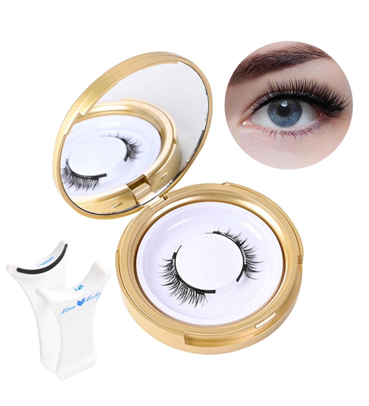 False Eyelashes - No Glue Eyelashes | 4 false eyelashes natural look Magnetic Eyelashes with Applicator Reusable Magnetic Beauty Accessory Effortless Application For Women and Girls - Buy Online on GoSupps.com
