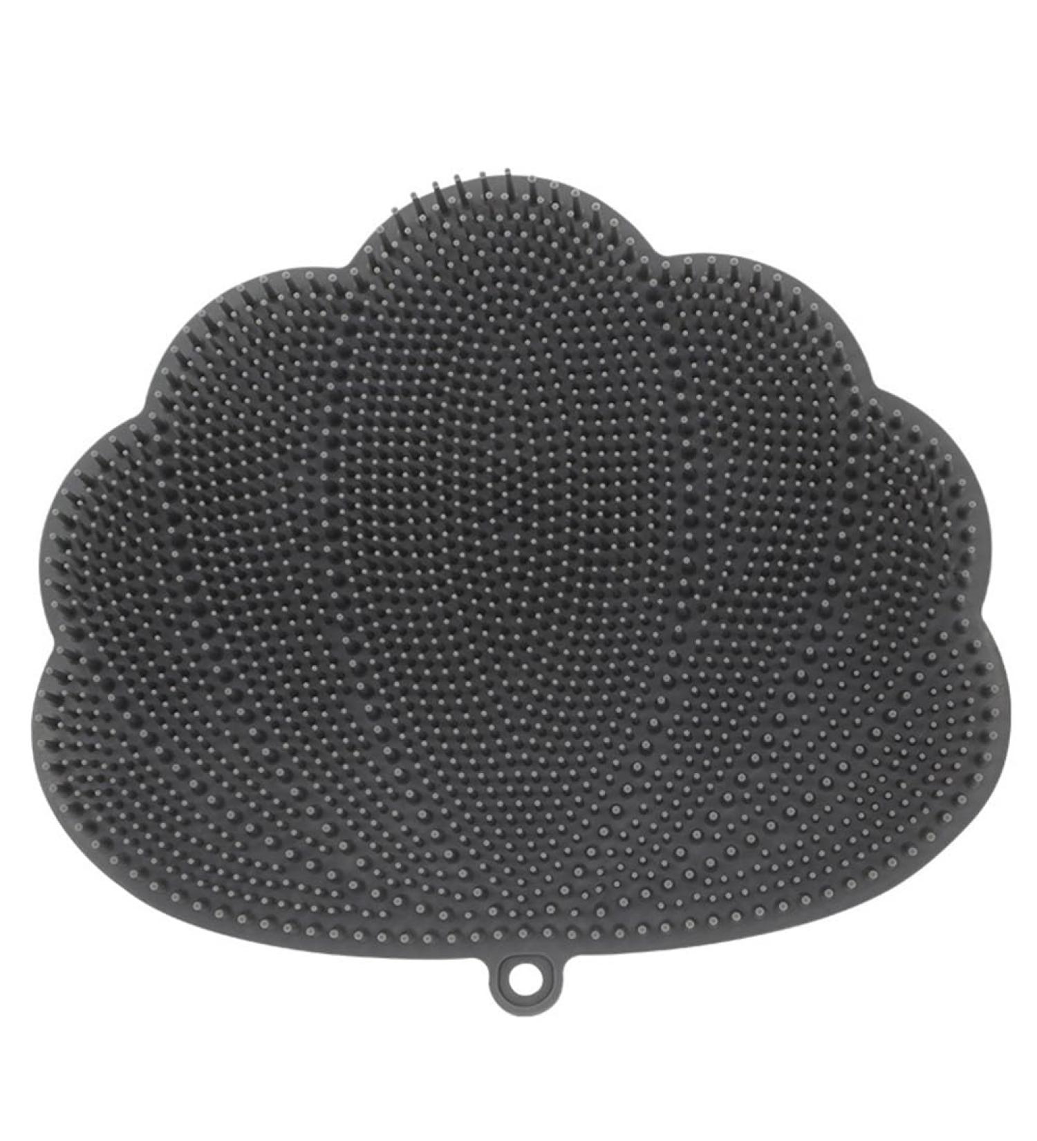 Reykentu Shower Foot Massager & Scrubber - Wall-Mounted Back Scrubber with Suction Cups Durable Free-Handed Foot Warehousing Mat (30x25.5 cm) - Gray - International Shipping Available - Buy Online on GoSupps.com