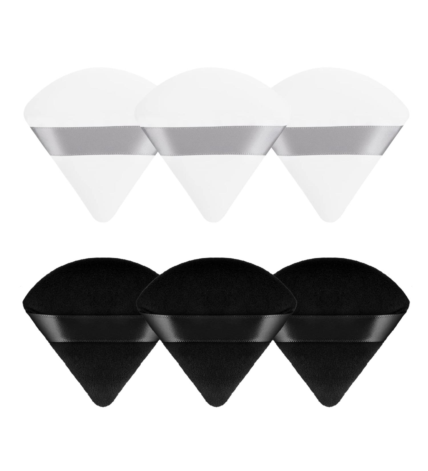 Sibba 6-Piece Sponge Makeup Set - Foundation, Concealer, and Setting Sponges for Face and Body - Velour Beauty Tools in Black/White - Buy Online on GoSupps.com