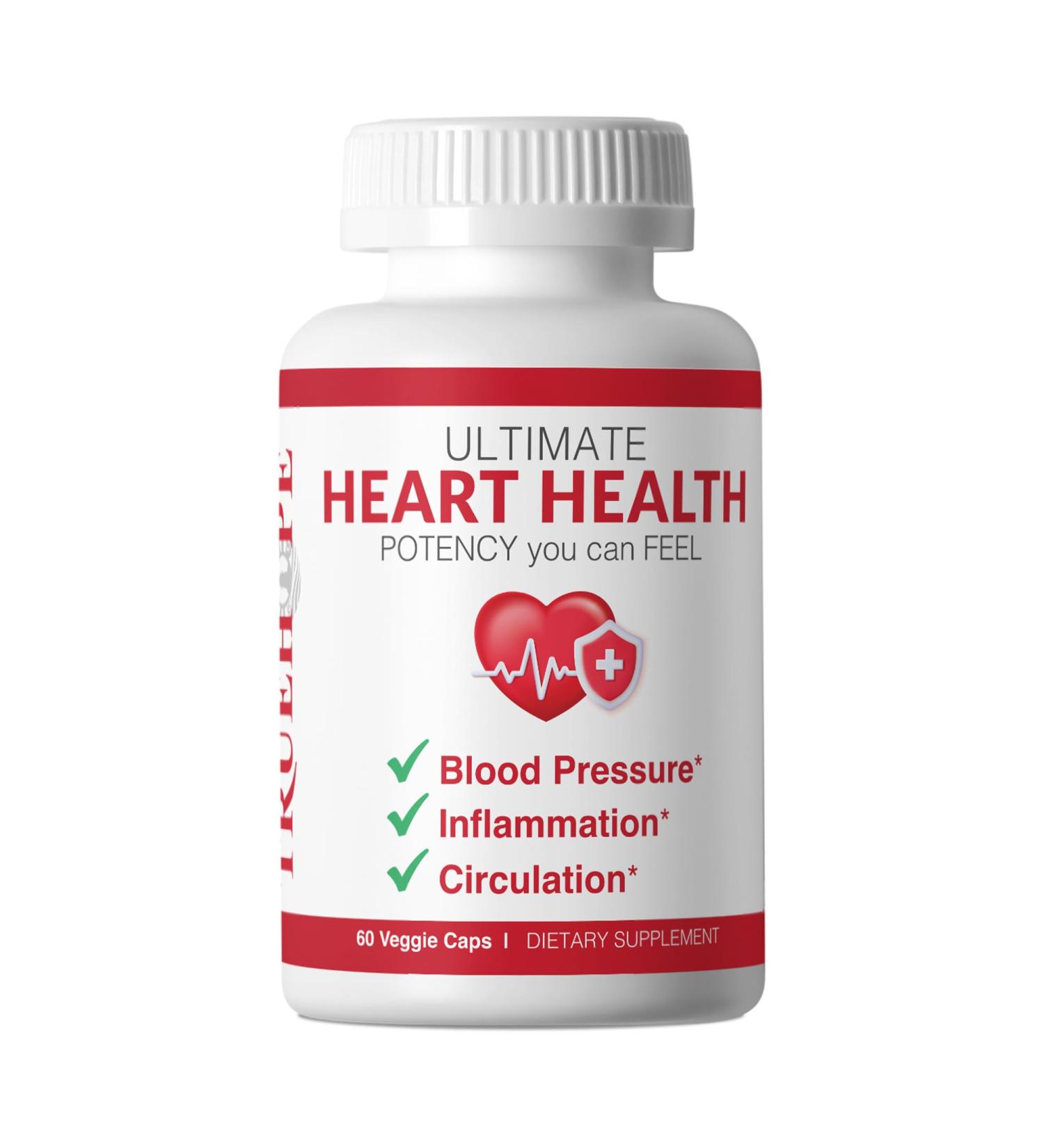 Truehope 27-in-1 Ultimate Heart Health Supplement | Blood Pressure Circulation Heart Function Support | Potency You Can Feel Day 1 | Hawthorn Motherwort Inositol Mistletoe | + Advanced Chelation - Buy Online on GoSupps.com