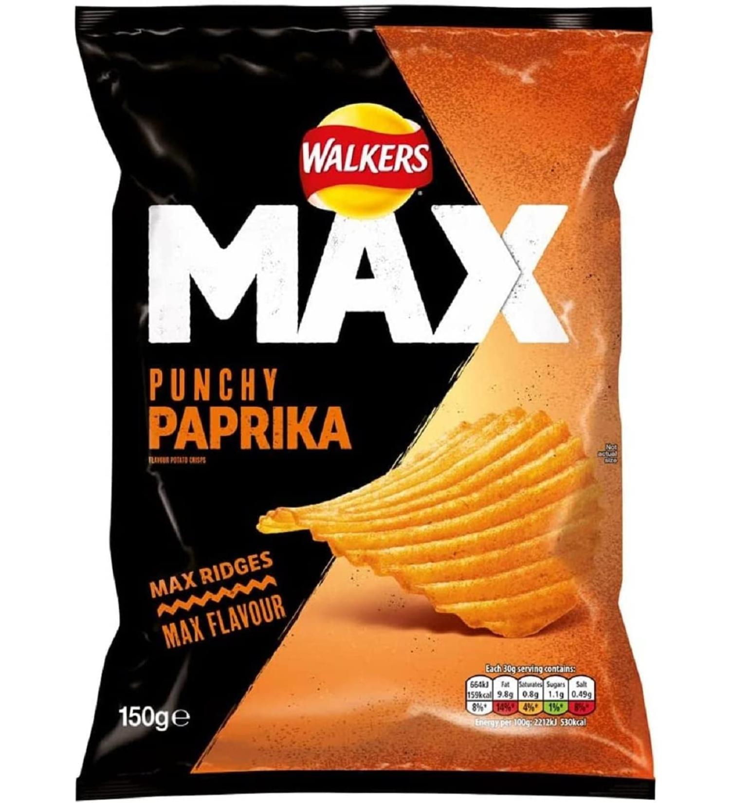 Walkers Max Paprika 140g: Delicious and Bold Flavor | Buy Online Now - Buy Online on GoSupps.com