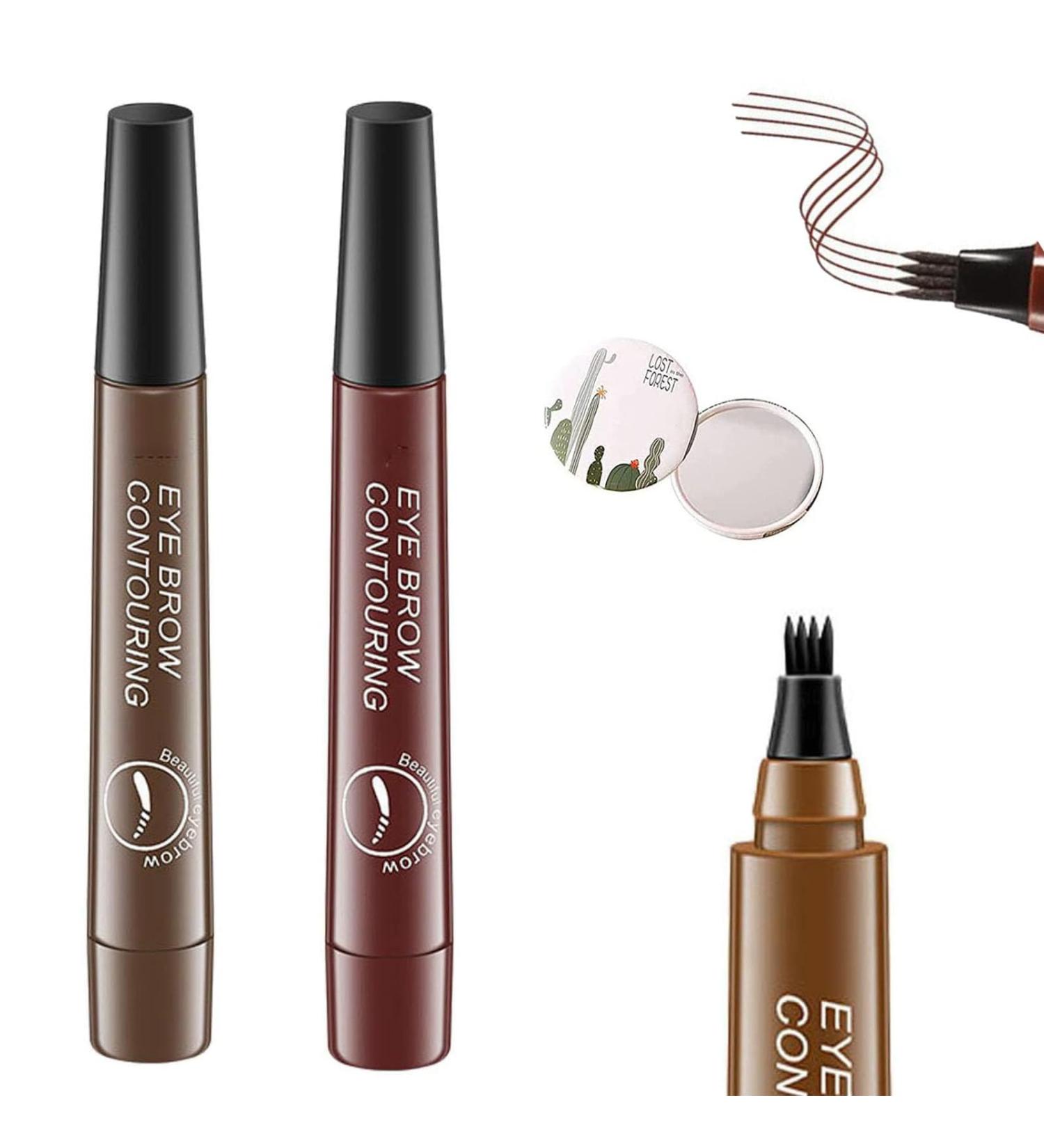 Nexavale Eyebrow Natural Precise 4 Point Eyebrow Pencil Lumierez Micro Fork Tip Precise Brow Pen Waterproof Microblading Pencil For Eyebrows (Red brown) - Buy Online on GoSupps.com