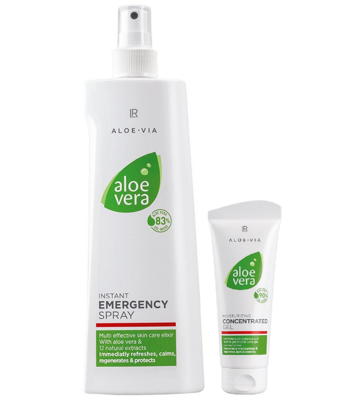 LR ALOE VIA Aloe Vera Intensive Moisturising Care Set (Emergency Skin Spray and Gel Concentrate)