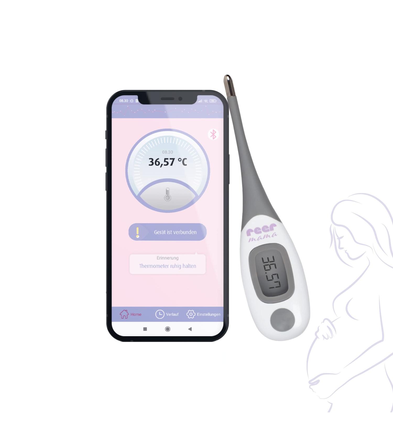 Reer Mama Basal Thermometer - Accurate Fever Thermometer for Cycle Control | Ideal for Women Trying to Conceive - Buy Online on GoSupps.com