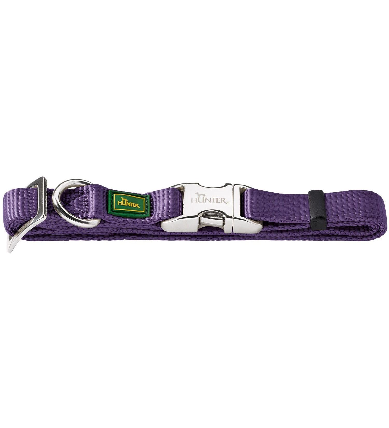 HUNTER VARIO BASIC ALU-STRONG collar dog collar nylon aluminum buckle L purple L purple