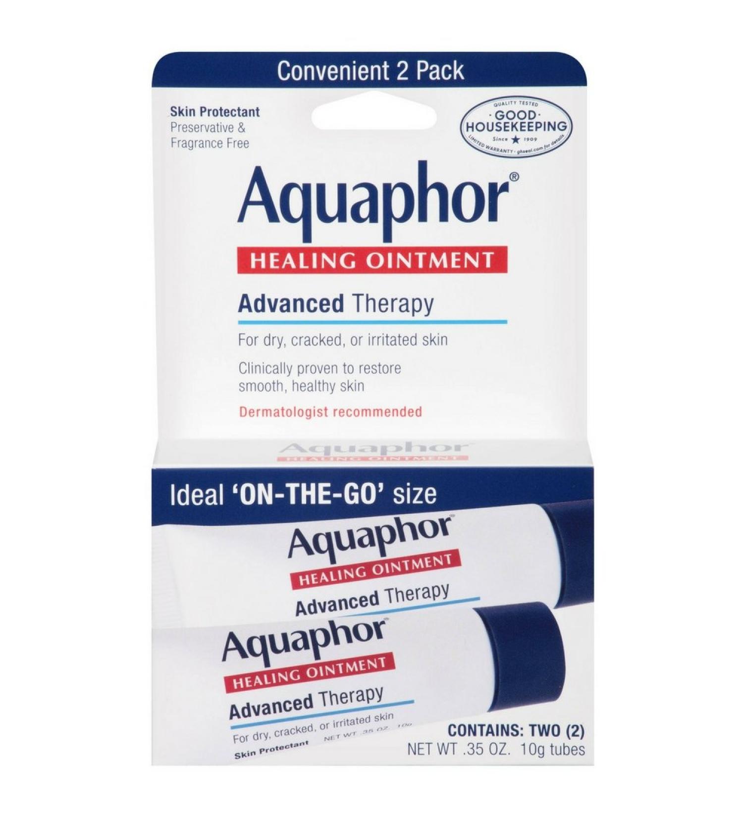 Aquaphor Healing Skin Ointment Advanced Therapy 2 Pack 0.35 oz ea ( Pack of 5)