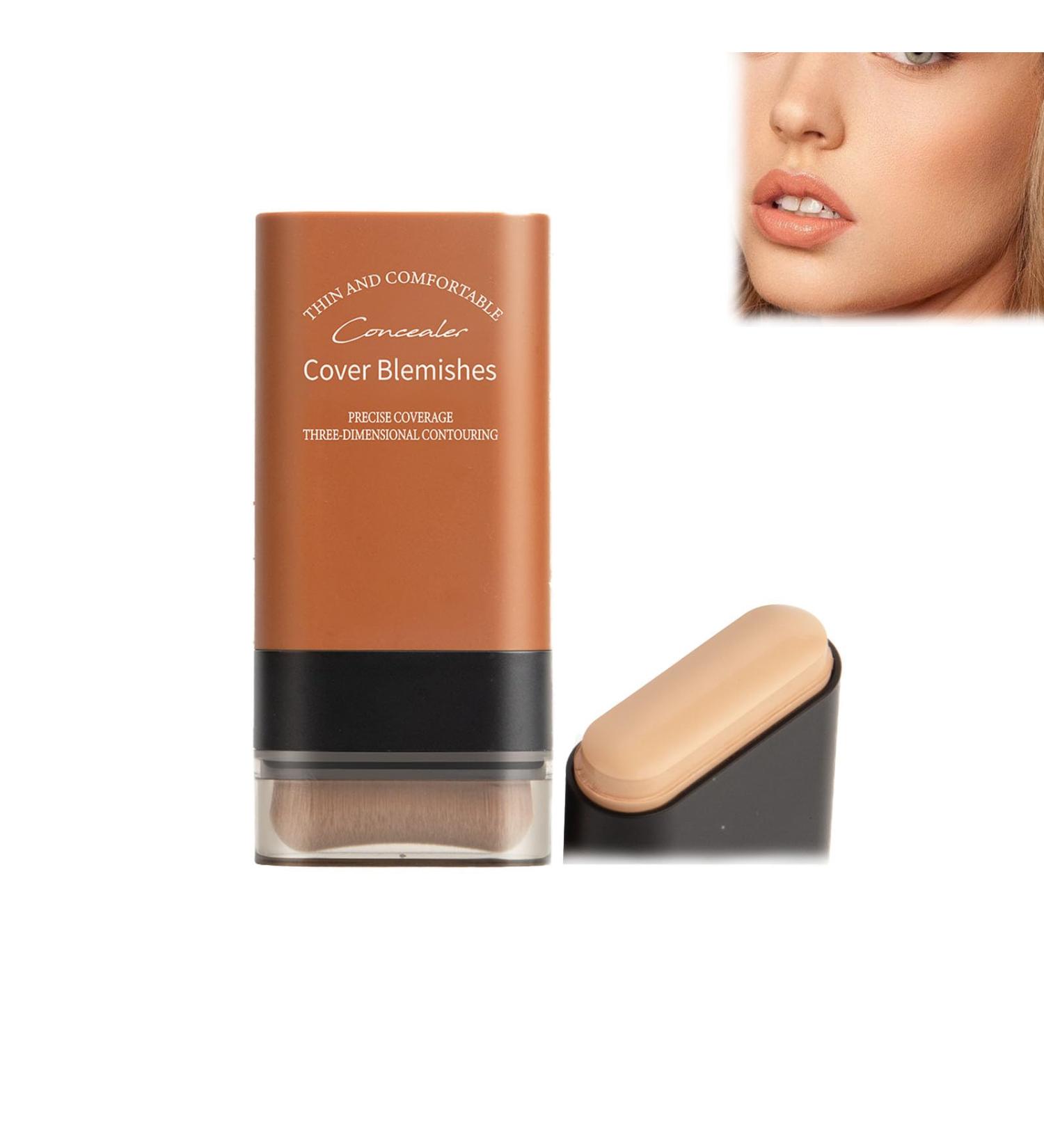 Cooklesa Hydrating Lightweight Foundation Stick with Brush Korea Eraser Foundation Stick Multi-use Foundation Stick Makeup Lightweight Foundation Stick Full Coverage Thin and Comfortable Cover (#02) - Buy Online on GoSupps.com