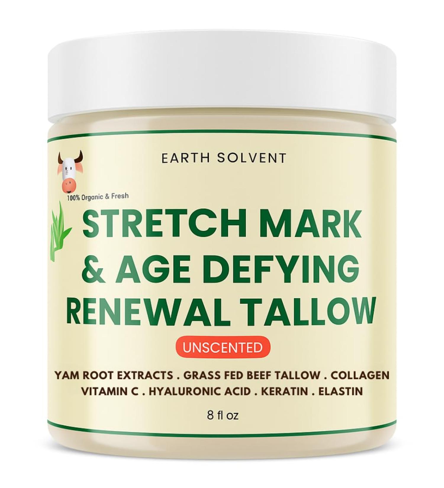 Grass Fed Beef Tallow Body Cream Whipped Tallow Cream Hydrating Moisturizer for Sensitive Skin Anti-aging Stretch Mark Cream For Men & Women 8 Fl Oz (8 fl oz Unscented) Unscented 8 Fl Oz (Pack of 1) - Buy Online on GoSupps.com