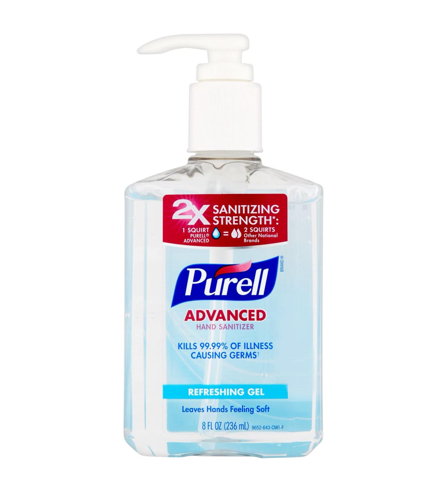 Purell Advanced Hand Sanitizer 8 oz - Refreshing Gel for Germ Protection - Buy Online on GoSupps.com