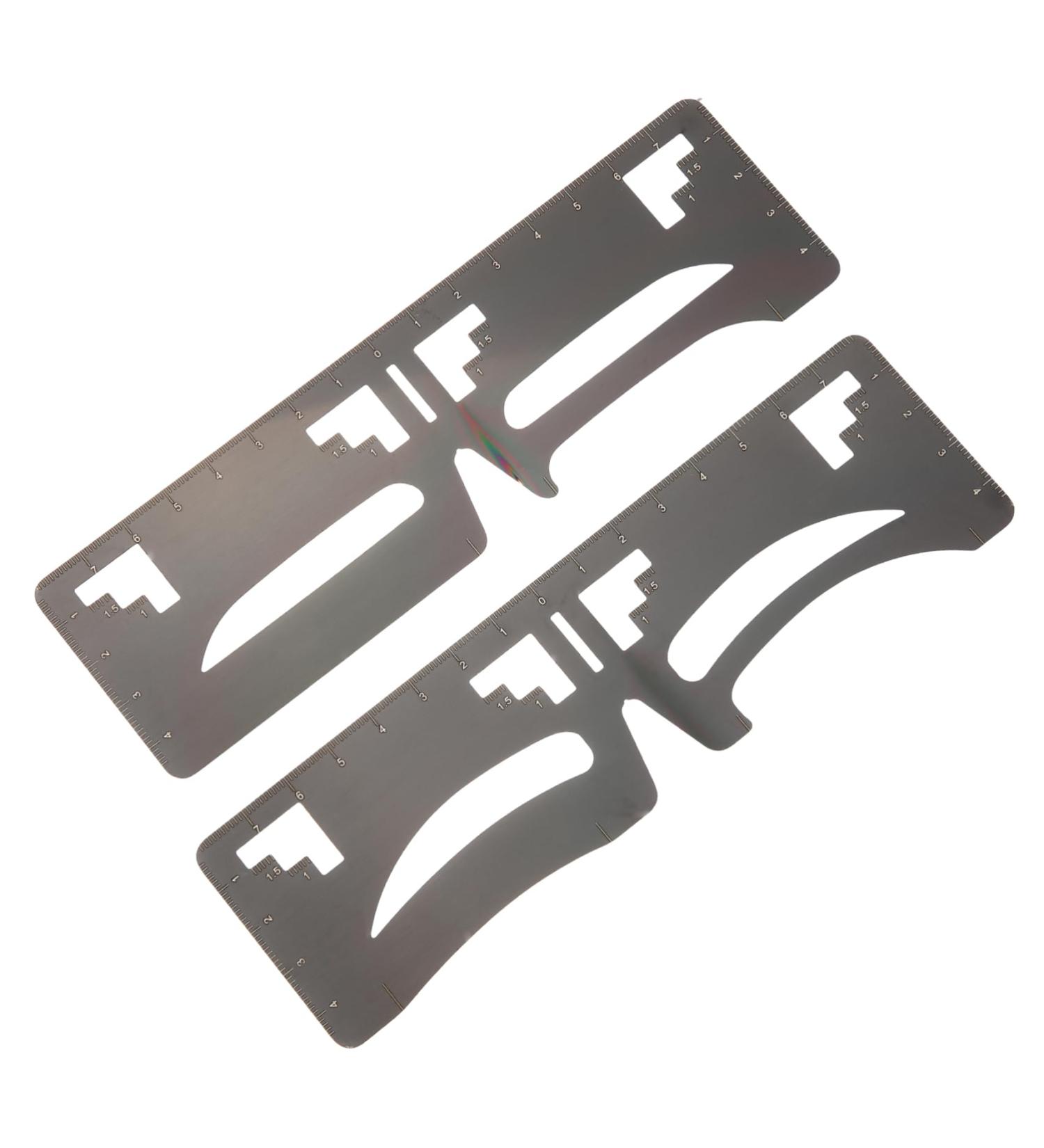 Balacoo 2pcs Eyebrow Ruler Makeup Stencil Brow Shaping Ruler Brow Guide Stencil Cosmetics Stainless Steel 1 count (Pack of 1) As Shown - Buy Online on GoSupps.com