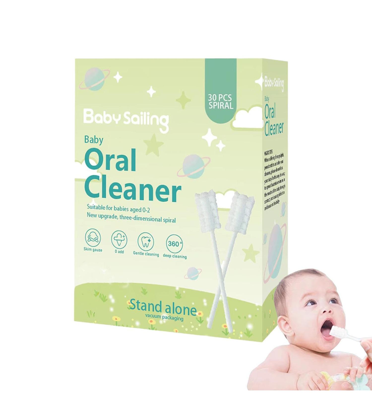 Zceplem Mouth Cleaner for Newborns | 30-Piece Gauze-Tongue Toothbrush - Travel & Home Use 3D Texture - Buy Online on GoSupps.com