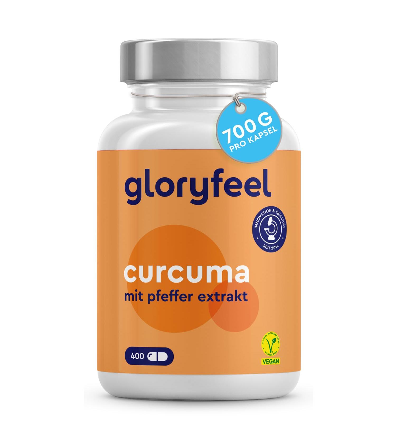 Kurkuma 400 Capsules - High-Dose Vegan Turmeric from India (700mg) with Curcumin & Piperine - Laboratory Tested Additive-Free 13 Months Supply - Buy Online on GoSupps.com