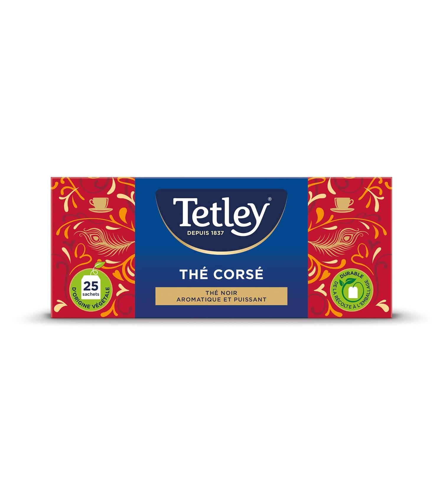 Tetley Full-bodied tea - strong black tea - Box of 25 classic tea bags - Buy Online on GoSupps.com