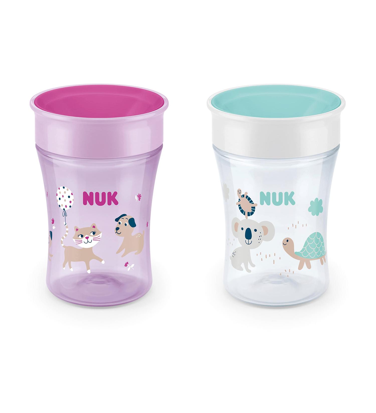 NUK Evolution 360 Cup 8 oz Pink 2-Pack for 8+ Months â€“ BPA-Free Toddler Sippy Cups - Buy Online on GoSupps.com