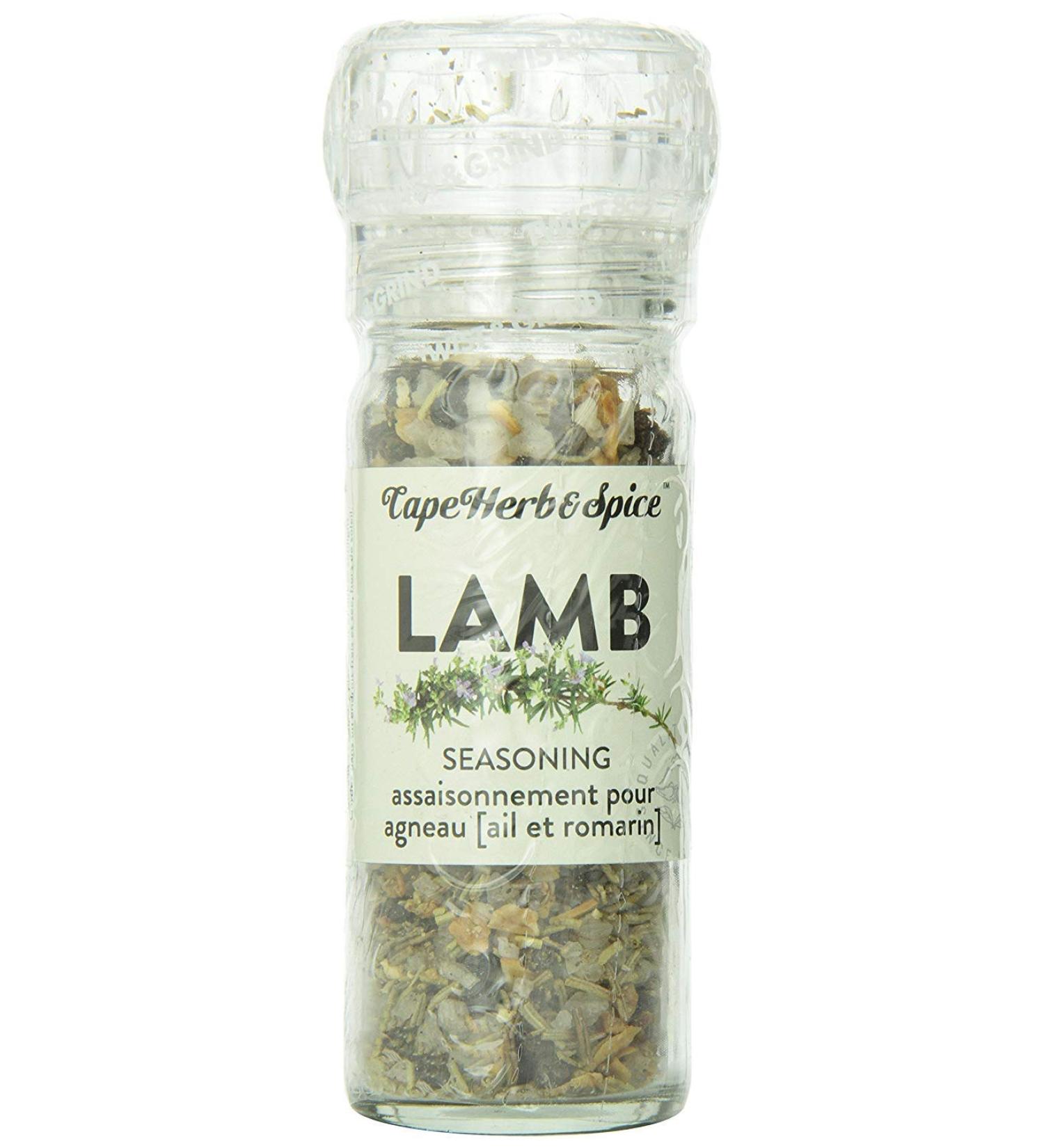 Cape Herb & Spice - Table Top Grinder - Lamb Seasoning No MSG No Artificial Flavouring Non-GMO Halal Vegan 6 Count of 62g Lamb 62 g (Pack of 6)