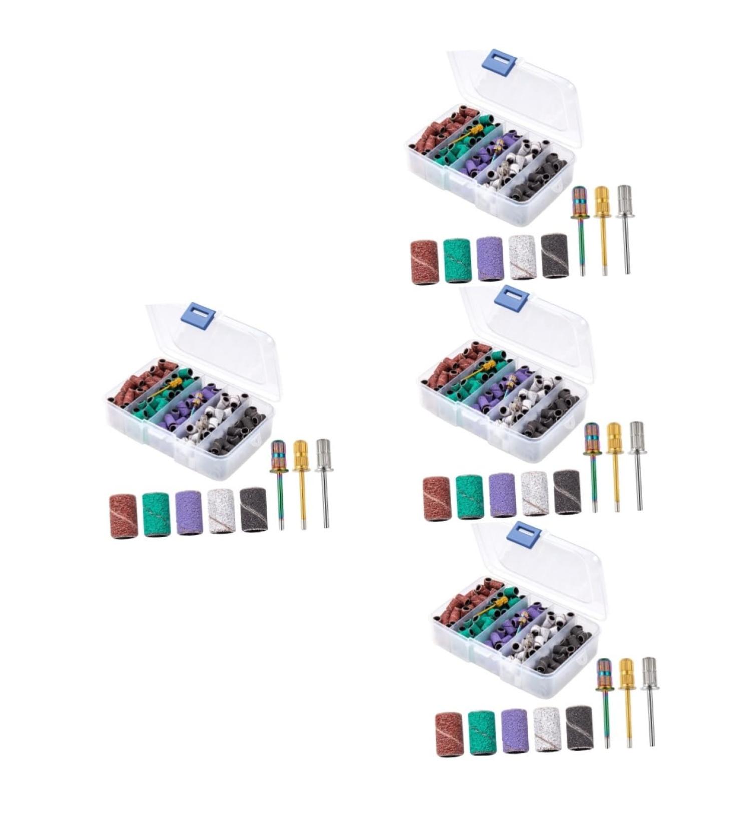 minkissy 4 Sets Nail Polish Set Professional Nail Drill Nail Grinding Sanding Bands Nail Sand Rings Nails Kit Nail Tool Sanding Bands for Nail Drill Fine Grit Manicure Alloy Nail Tape - Buy Online on GoSupps.com