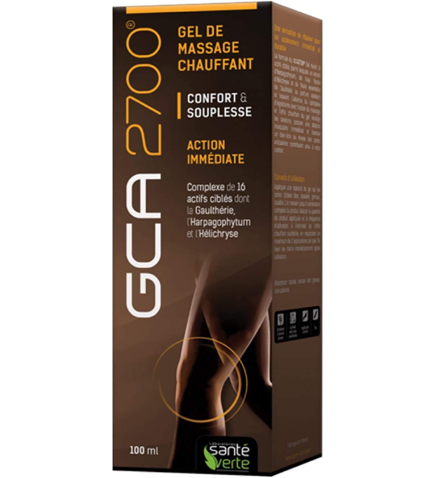 GCA 2700 gel - Gel Chauffant qui r unit 16 actifs cibl s dont l Harpagophytum l H lichryse et la Gaulth rie - Tube de 100ml