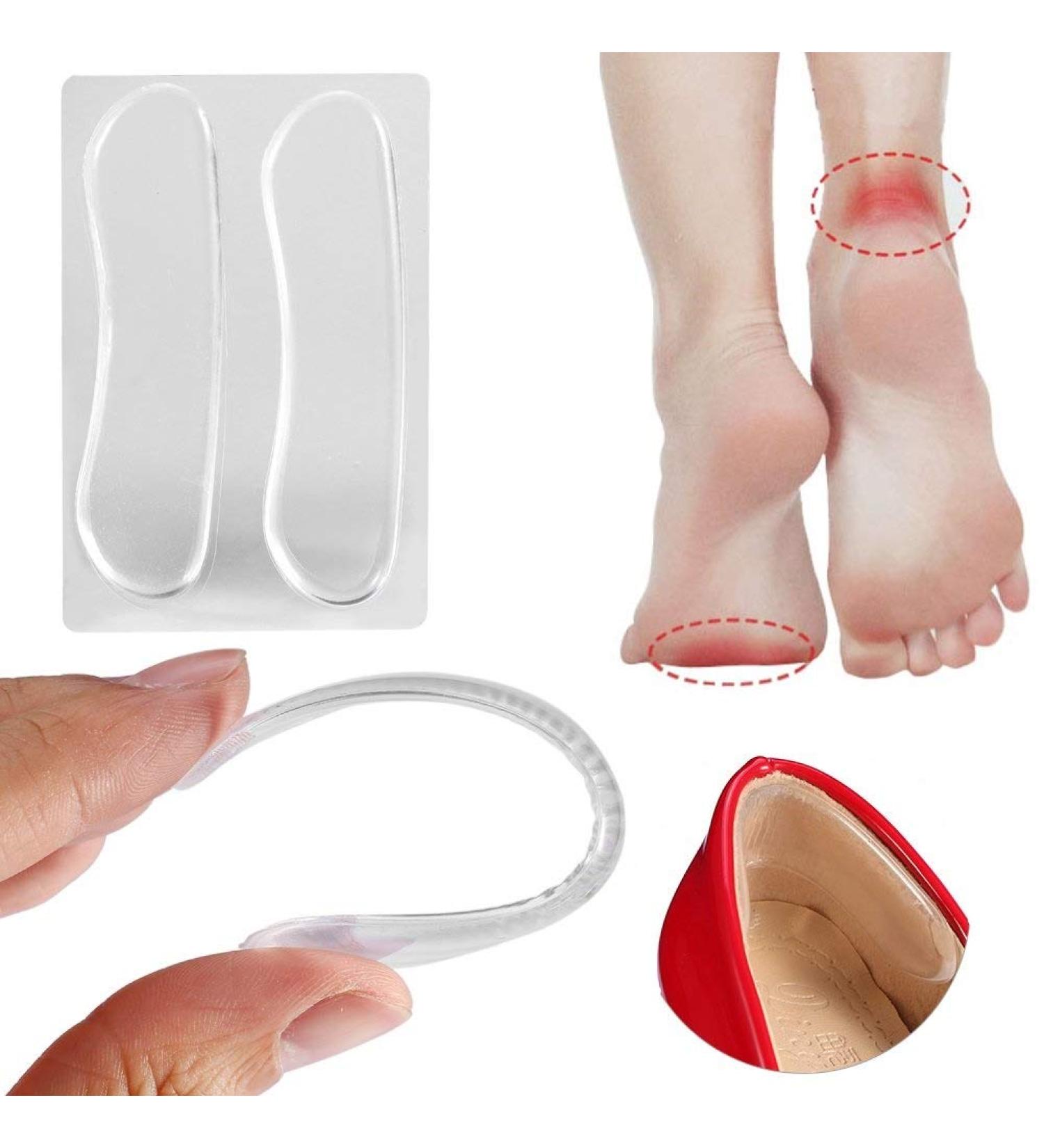 Heel Cushions for Back Pain Relief - 2 Pieces of Gel Inserts for Loose Shoes | Comfort & Protection - Buy Online on GoSupps.com