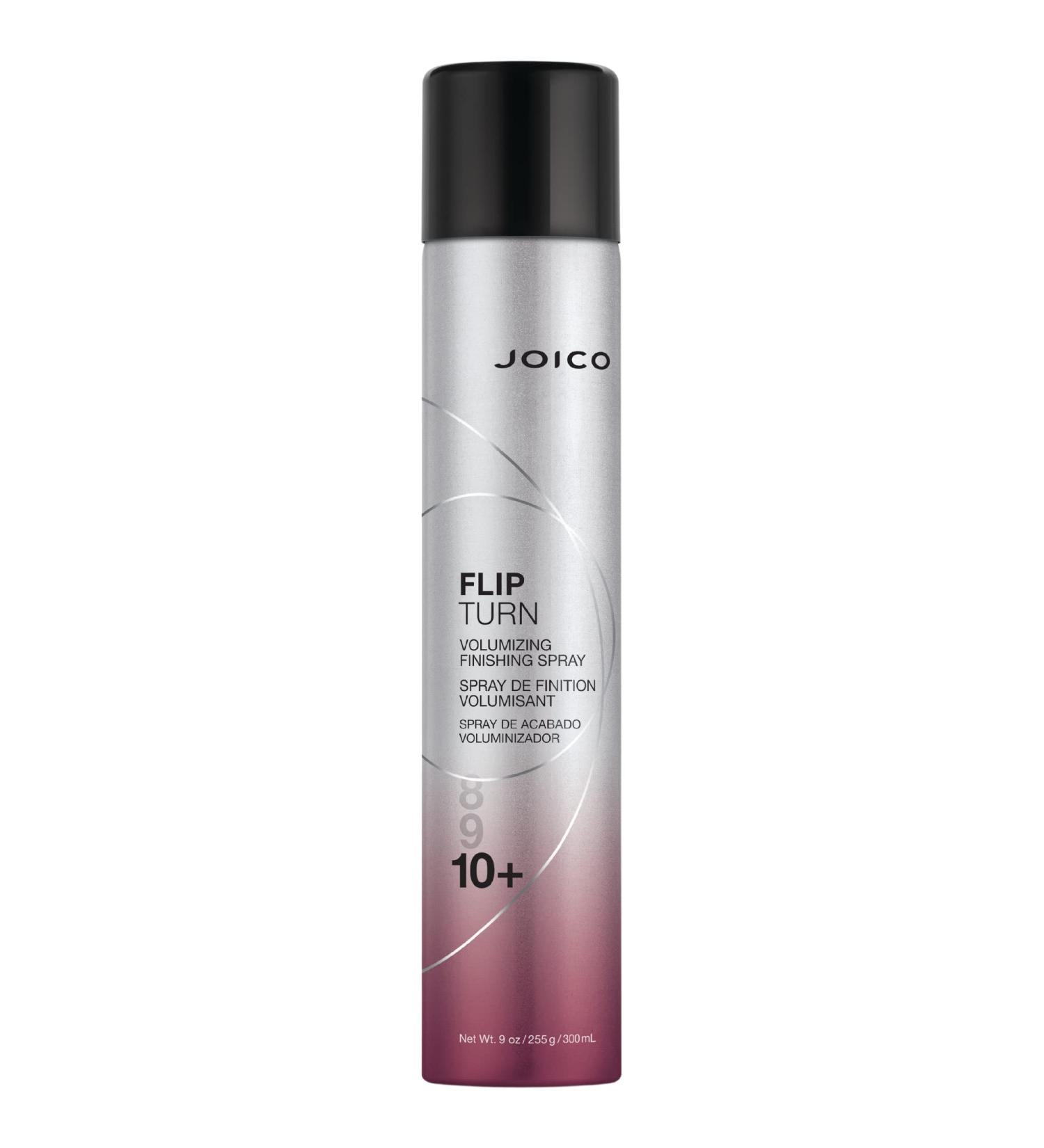 Joico Flip Turn Volumizing Finishing Spray | 9 Fl Oz | Hold Level 10+ | Humidity & UV Protection | Paraben & Sulfate Free | 72 Hour Hold - Buy Online on GoSupps.com