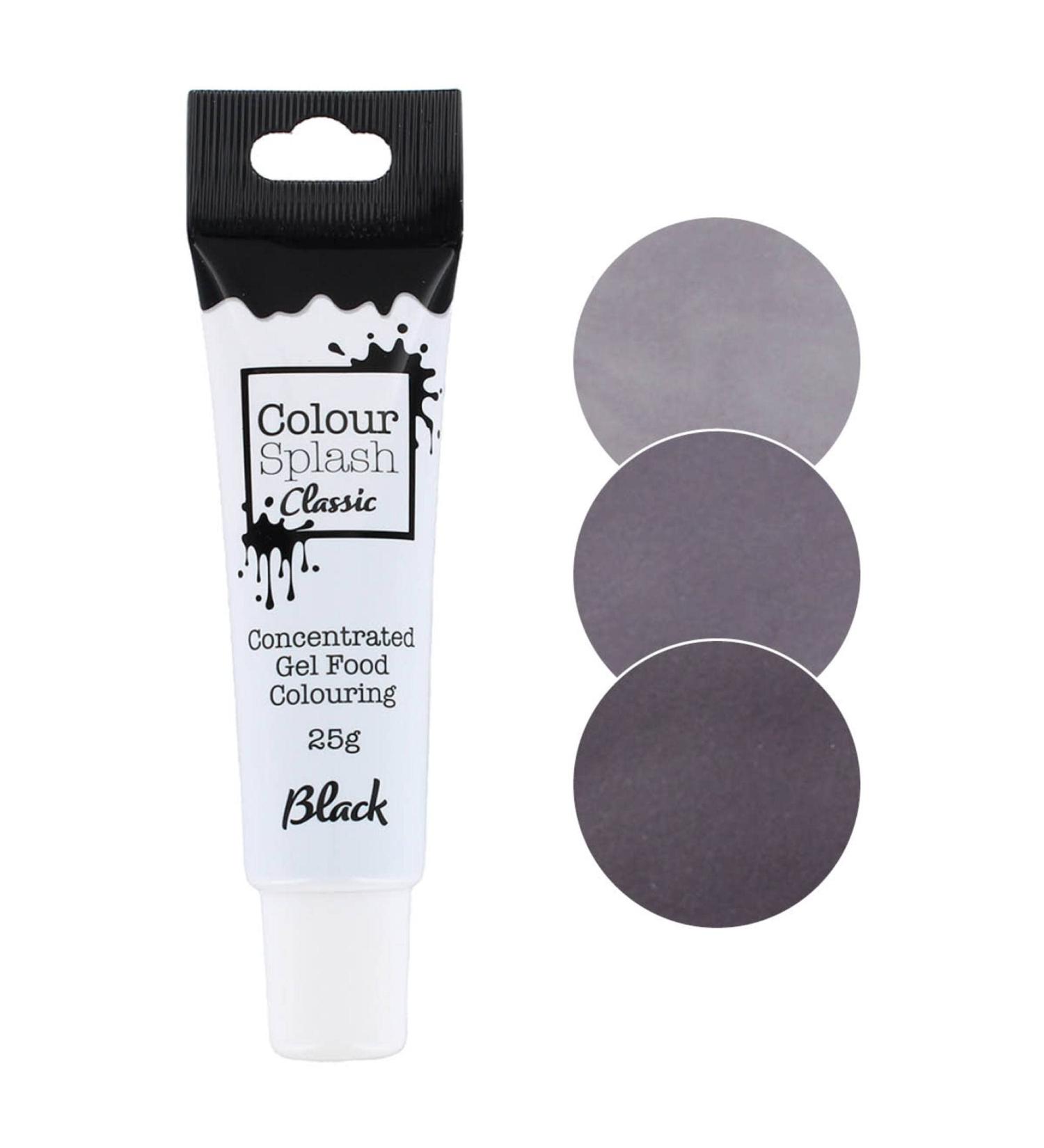 COLOUR SPLASH Black Food Colouring Gel Tube - Highly Concentrated 25g Squeezy Tube for Eye-Catching Cake Creations - Buy Online on GoSupps.com