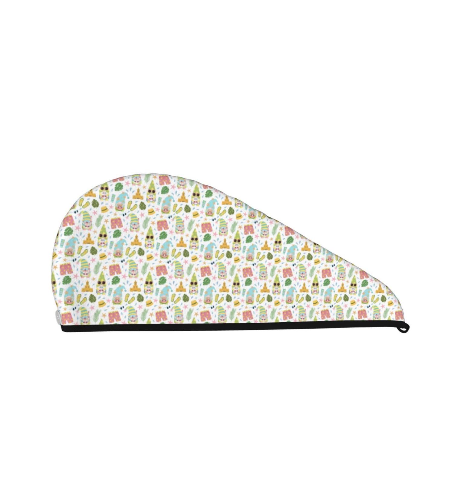 Quick-Dry Hair Towel Wrap with Button | Summer Beach Gnomes Turban | Ultimate Hair Drying Solution - Buy Online on GoSupps.com