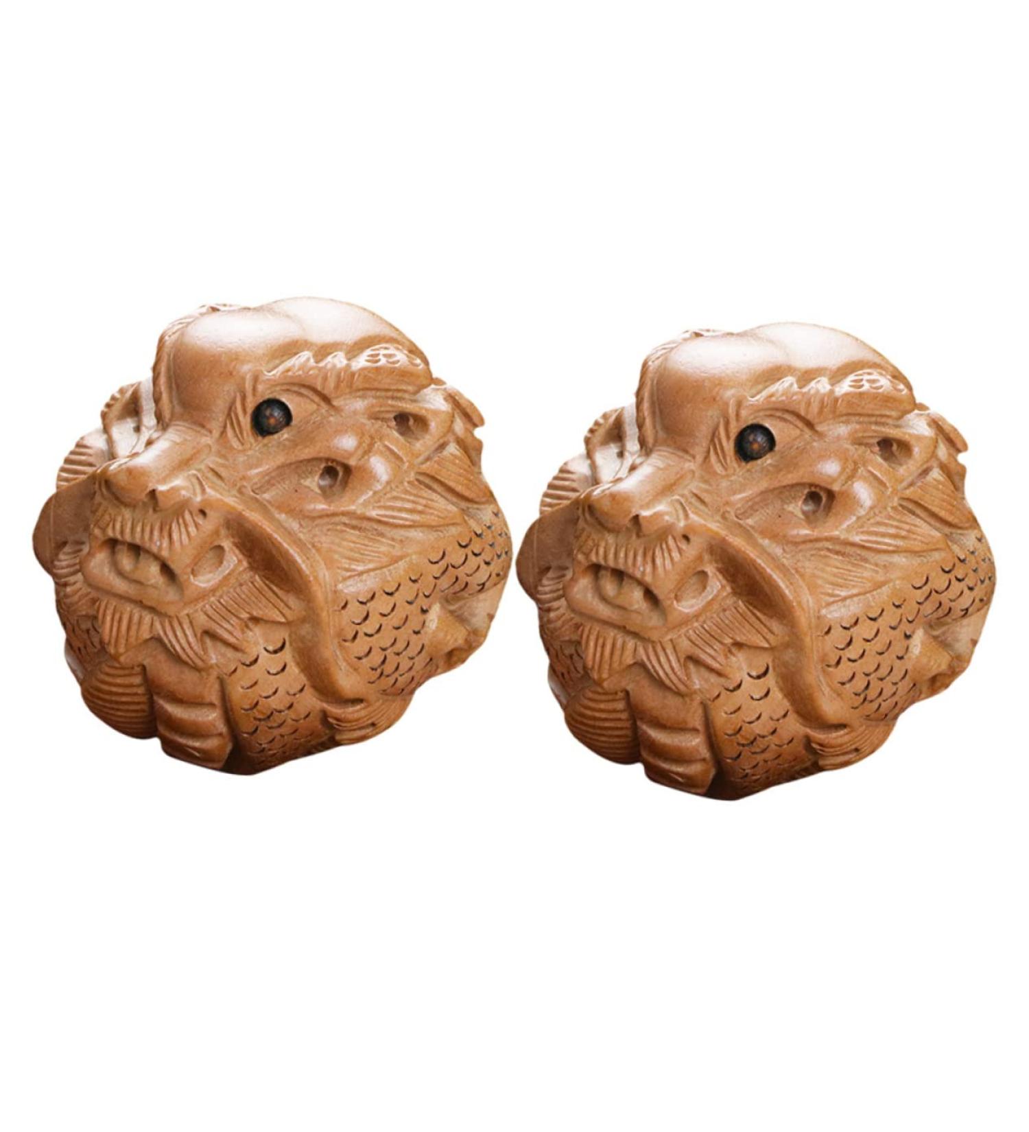 Solustre Wooden Hand Exercise Balls - Massage Device for Fitness & Gym Training - Buy Online on GoSupps.com