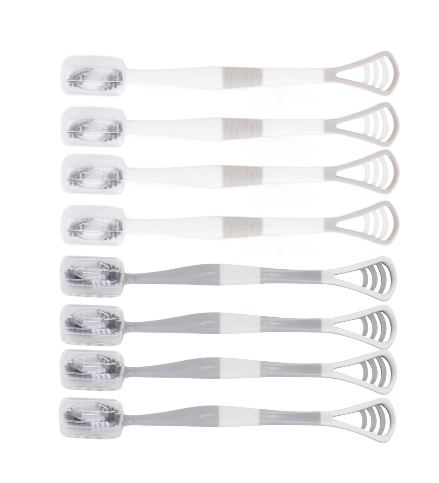 Verdant Touch 2-in-1 Tongue Cleaning Toothbrush | Ergonomic Oral Care Tool for All Ages | International Shipping - Buy Online on GoSupps.com