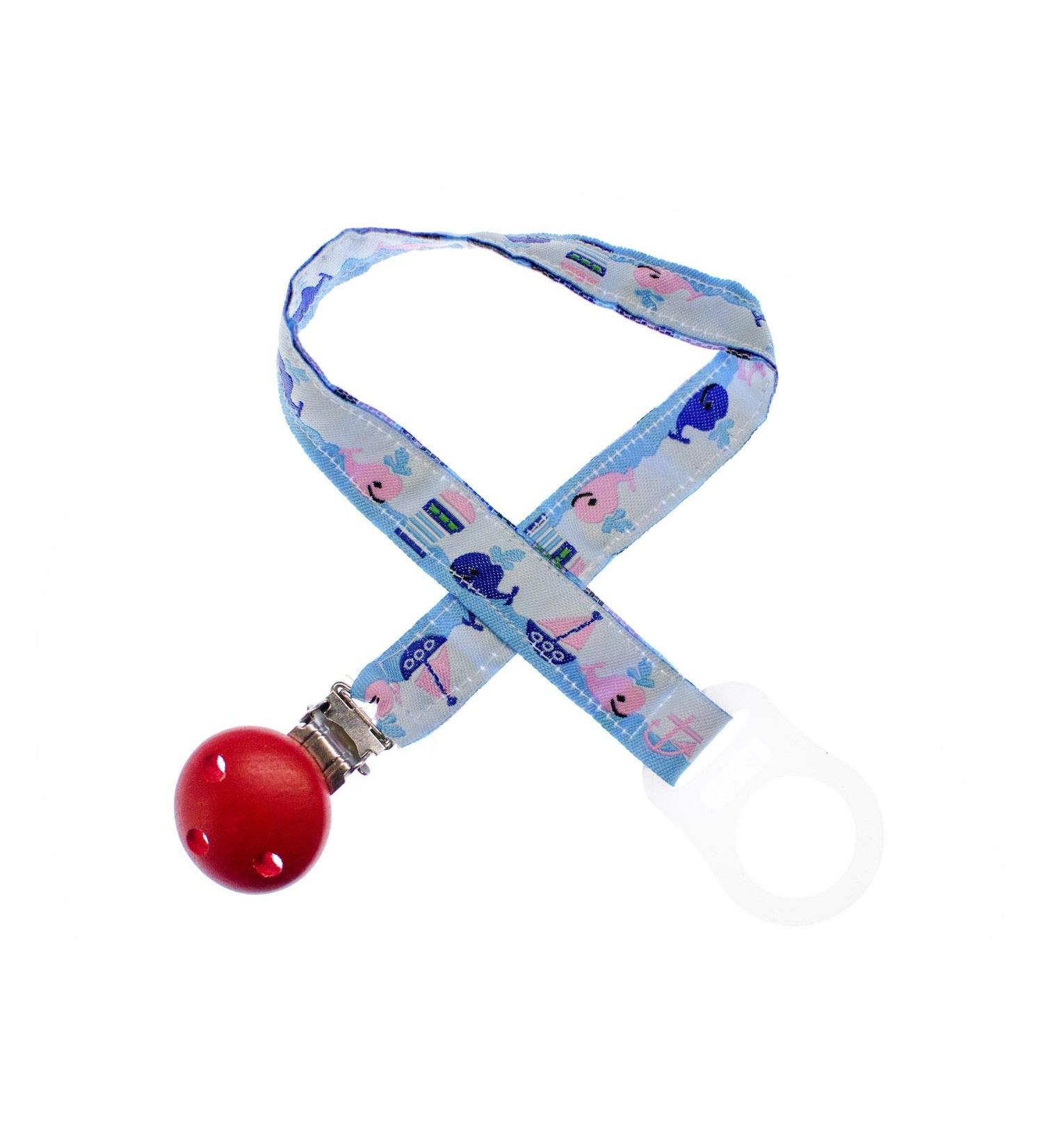 Miniblings Handmade Whale Pacifier Chain | Eco-Friendly Baby Pacifier Strap for Toddlers - International Shipping Available - Buy Online on GoSupps.com