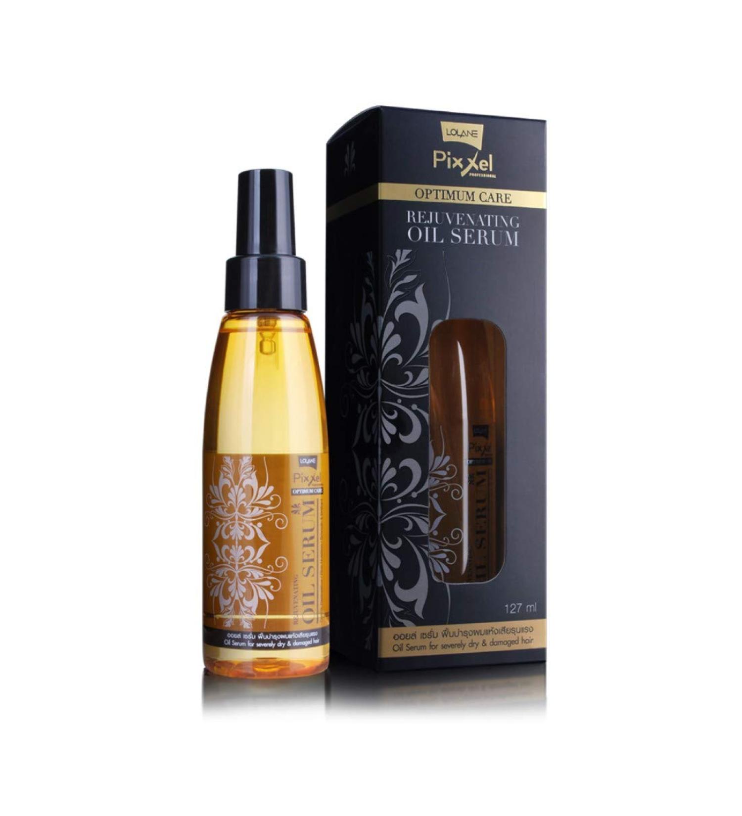 Lolane Pixxel Optimum Care Rejuvenating Oil Serum 127ml - Argan Abyssinian Chufa Sedge Moringa & Sunflower Oils for Dry Damaged Hair - International Shipping - Buy Online on GoSupps.com