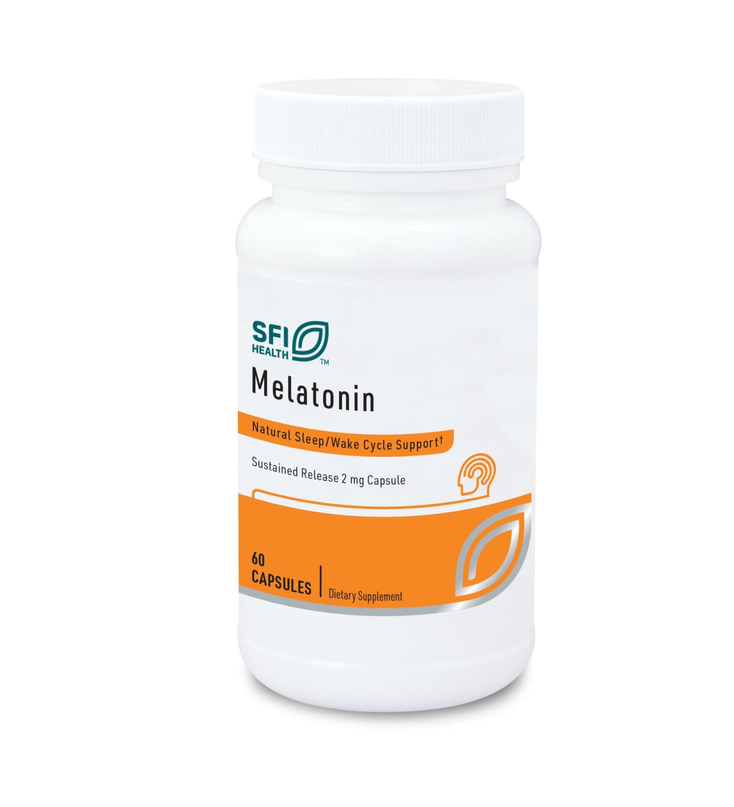 Klaire Labs SFI Health Melatonin-SR - Sustained 'Time Release' Melatonin 2mg Capsules - Sleep Support for Men & Women (60 Capsules) - Buy Online on GoSupps.com