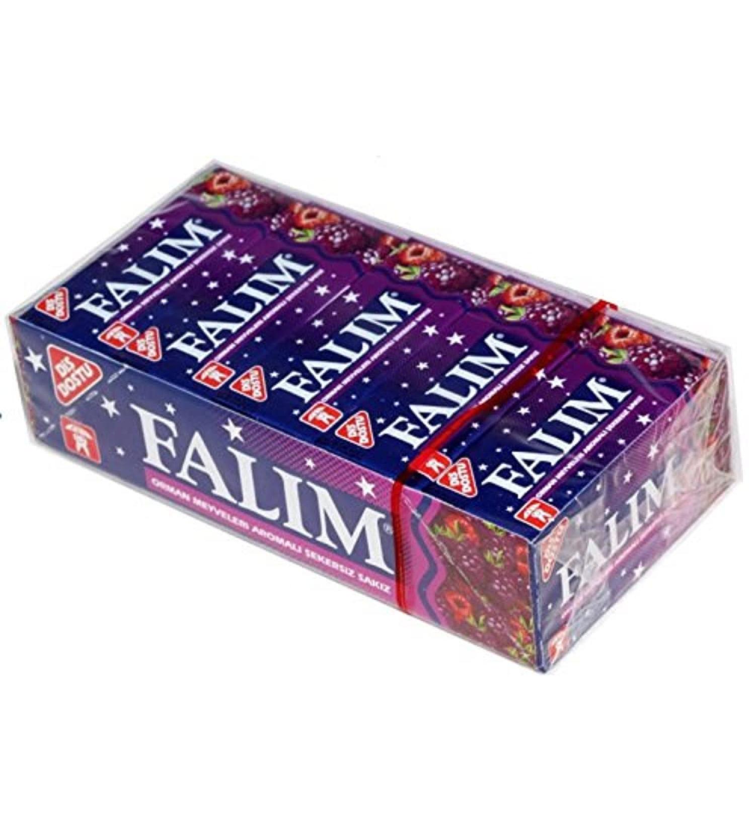 Falim chewing gum forest fruit (20x5) fruits 20 pieces (pack of 5)