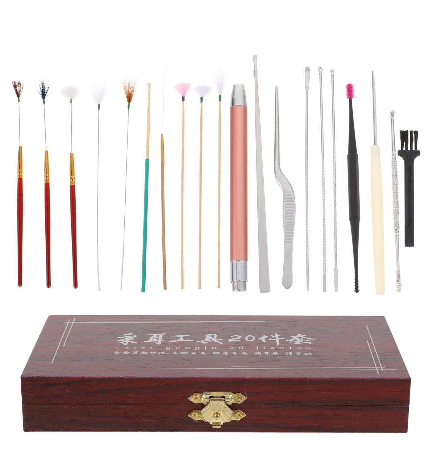 Healifty 1 Set Stainless Ear Pick Tools with Case - Professional Ear Cleaning Kit for Earwax Removal - Buy Online on GoSupps.com