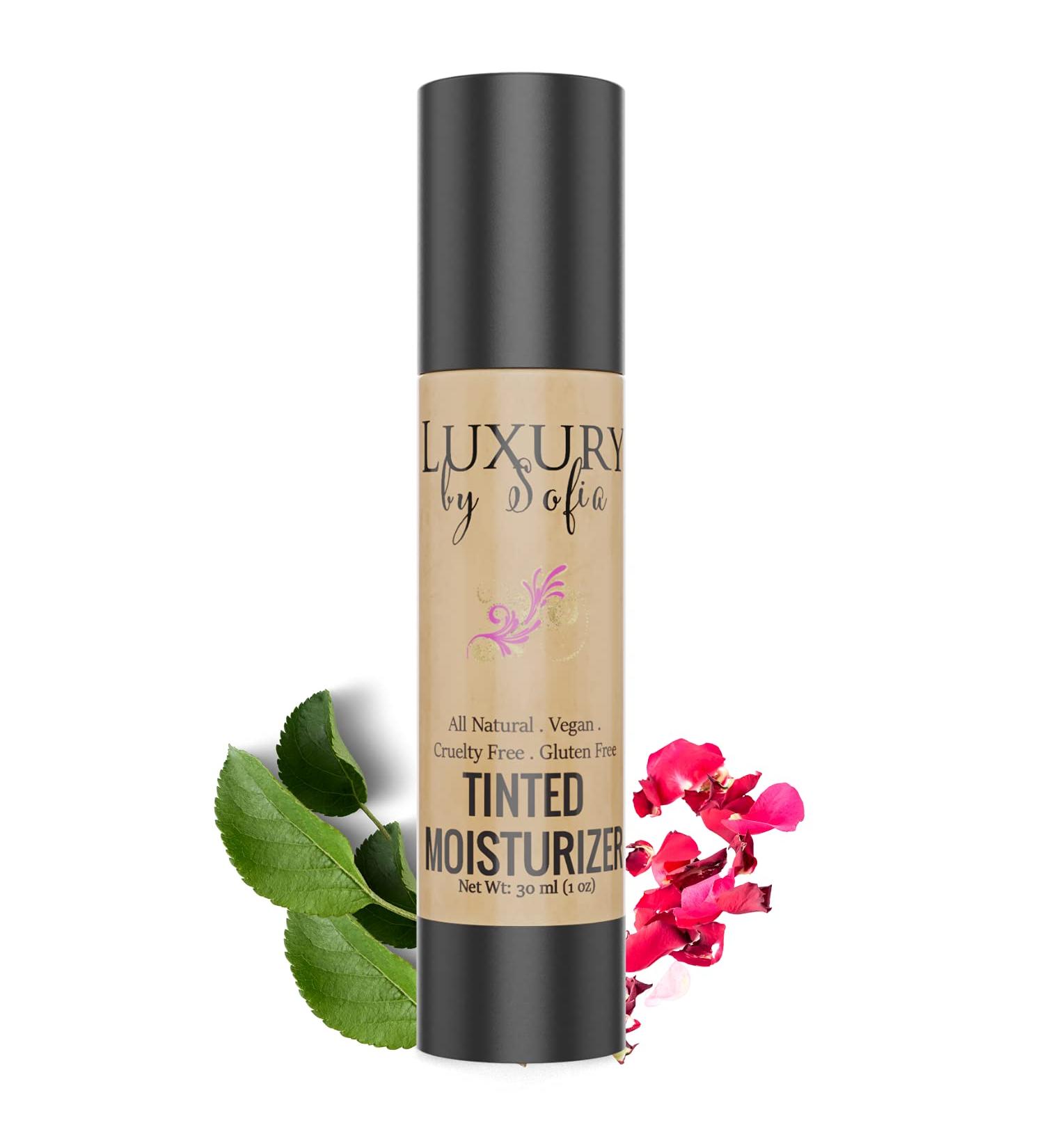 Luxury By Sofia Tinted Moisturizer | Organic & Natural Ingredients | Moisturizes Brightens Smooths & Plumps Skin | Deep Skin Hydration With Certified Skin-Friendly & Safe Properties (Toffee) - Buy Online on GoSupps.com