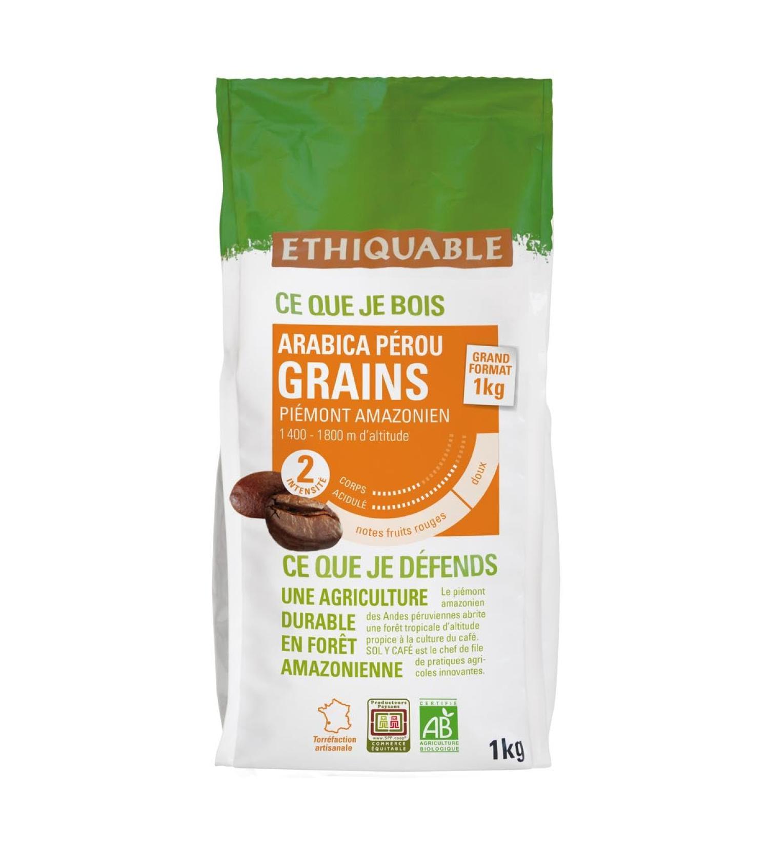  G n rique Ethicable Arabica Coffee Beans from Peru Organic 1 kg 1 kg Pack of 2 Sold as a Lot - Buy Online on GoSupps.com