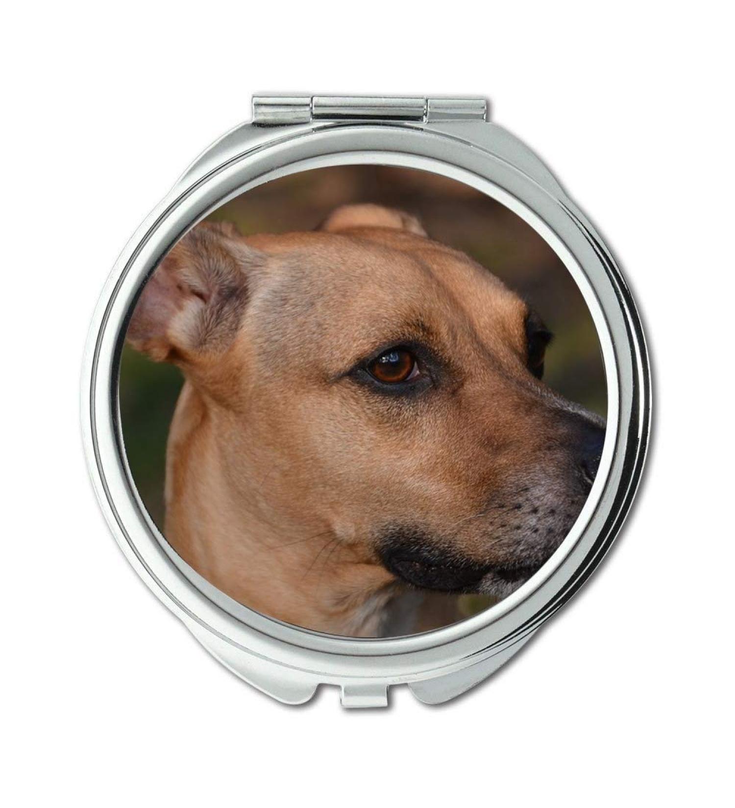 Mirror Compact Mirror Dog Ears Back Brown pocket mirror portable mirror - Buy Online on GoSupps.com