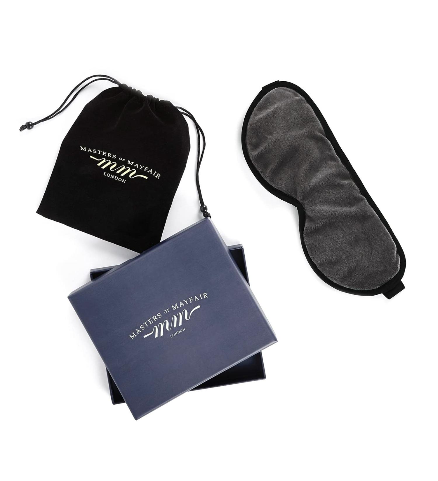Masters of Mayfair Luxury Lavender-Infused Silk & Cotton Sleep Mask (Grey) - for Travel or Home Use - Men and Women - Buy Online on GoSupps.com