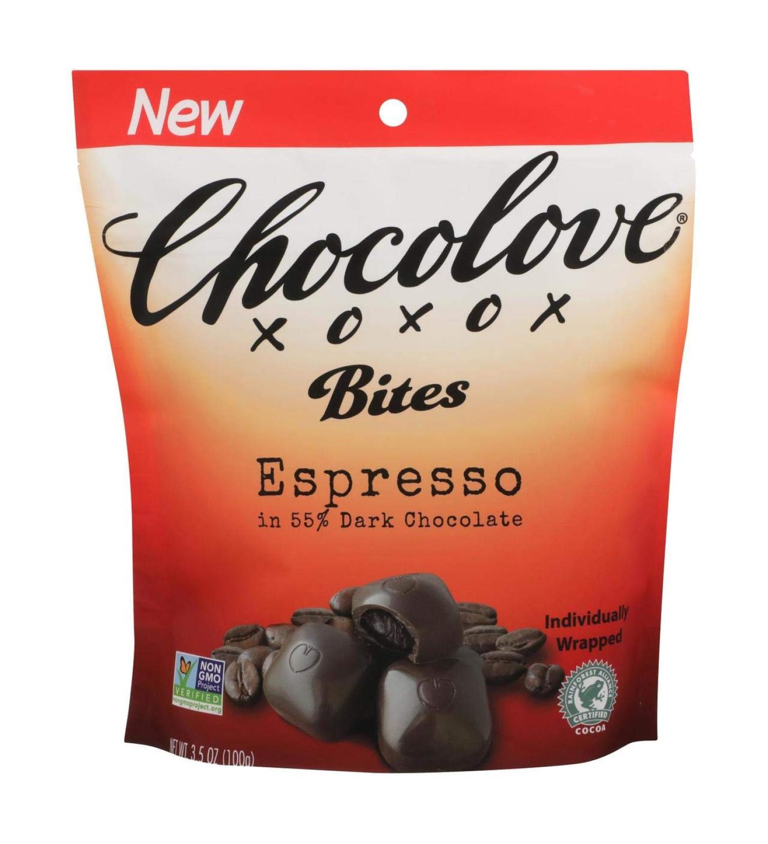 Chocolove Bites Espresso 55% Dark Chocolate - 3.5 oz (100 g) | Gourmet Chocolate Treats - Buy Online on GoSupps.com