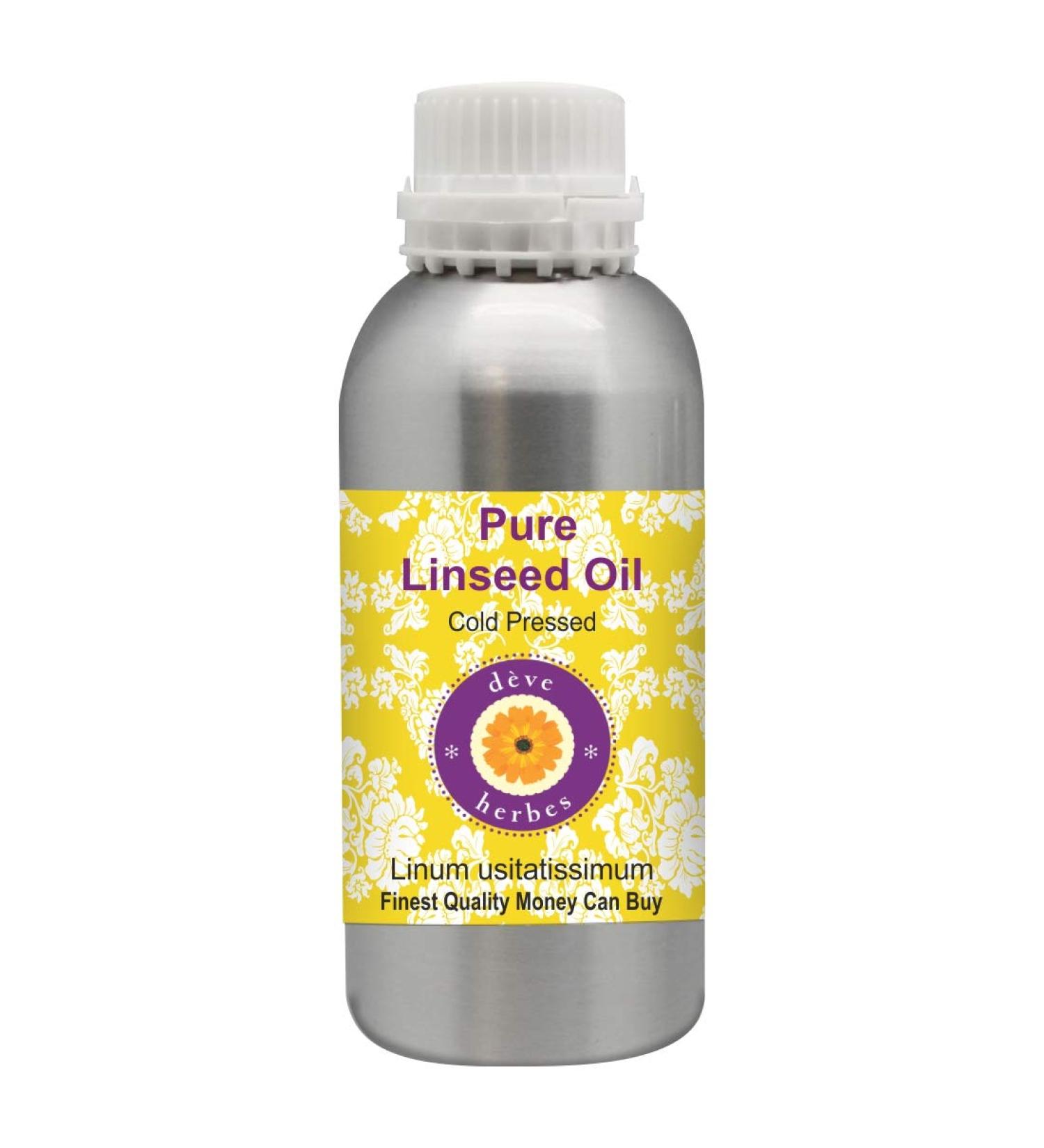 Buy Deve Herbes Pure Linseed Oil Cold Pressed 630ml - Premium Quality Flaxseed Oil for Health - International Shipping Available - Buy Online on GoSupps.com
