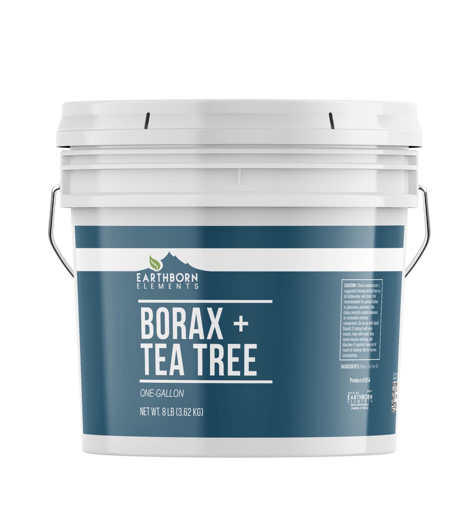 Earthborn Elements Borax with Tea Tree Oil - 1 Gallon Laundry Booster Refreshing Scent Bulk Size (128 oz - Buy Online on GoSupps.com