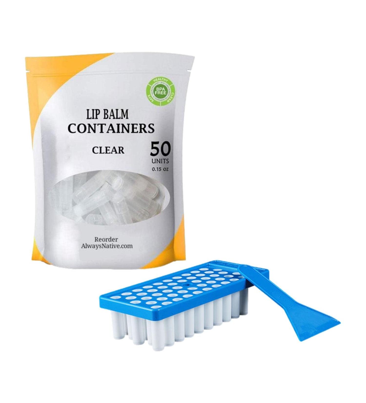 Buy Niktule Empty Chapstick Containers - 50 Clear Lip Balm Crafting Kits with Filling Tray & Spatula for DIY Lip Balm | Perfect for Women & Girls - Buy Online on GoSupps.com