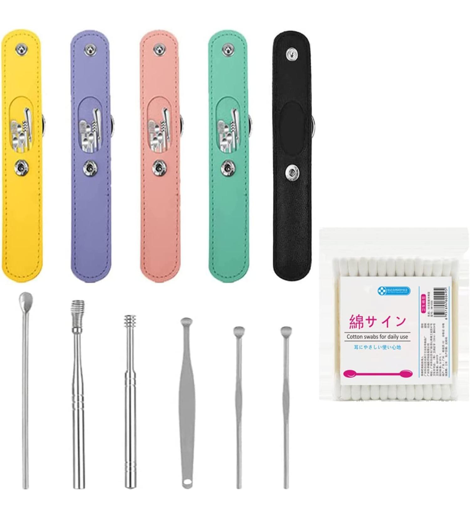 2023 Ultimate Ear Cleaning Master Kit - 6-Piece Stainless Steel Earwax Removal Set with PU Leather Spiral Design - Buy Online on GoSupps.com
