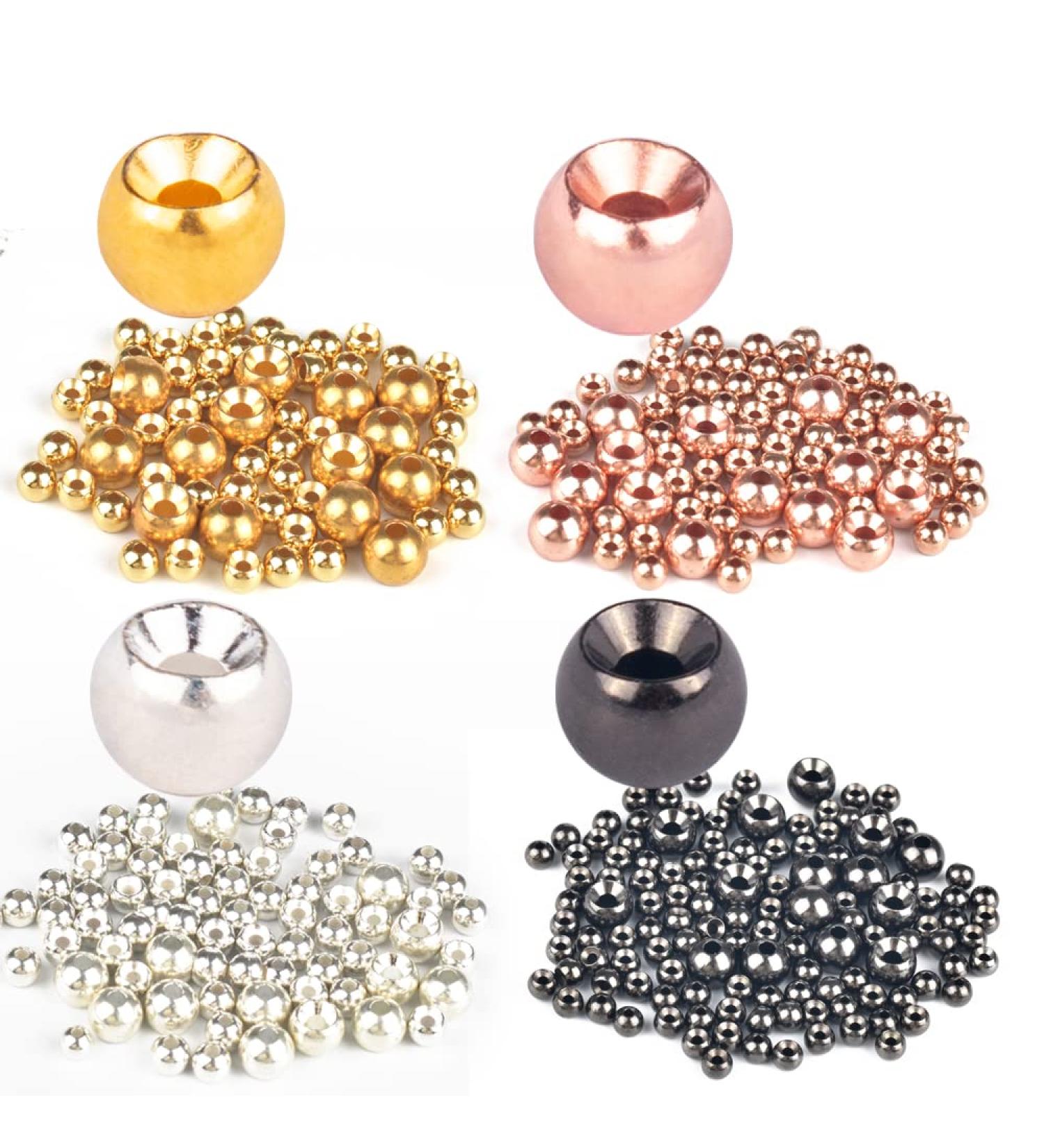MUUNN 200pcs Fly Tying Tungsten Beads - Cyclops Nymph Head Ball Assortment - 1.5mm - 6.4mm - 4 Colors - Premium Fly Tying Materials - Buy Online on GoSupps.com