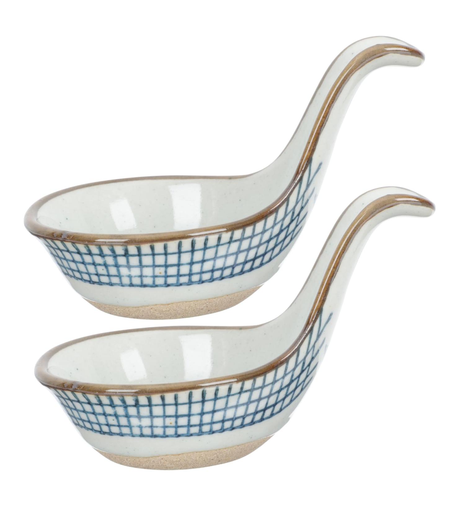 2pcs Caviar Spoon Ceramics Dessert Food 10x6cm Assorted Color - Buy Online on GoSupps.com