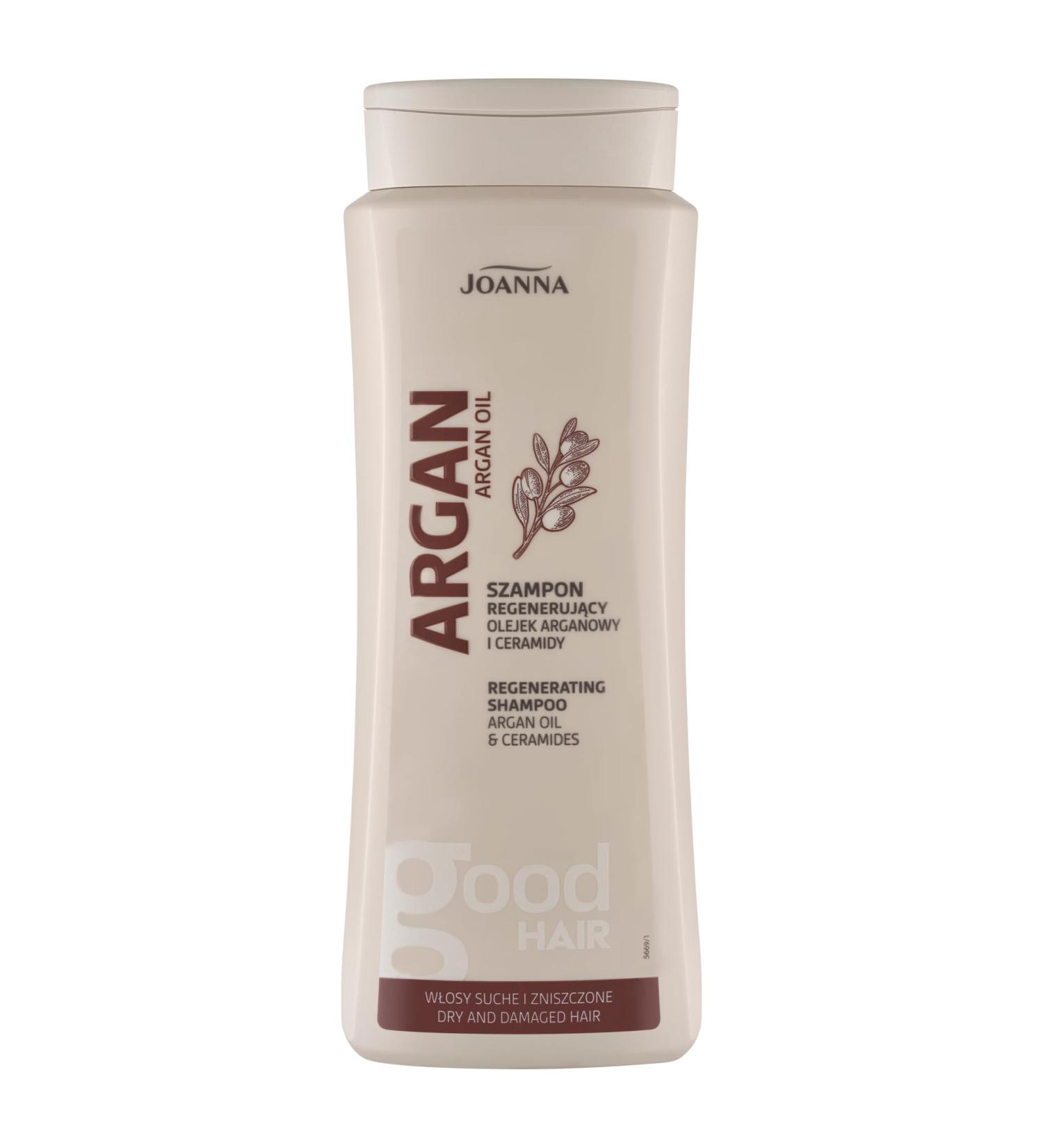  Joanna Joanna Argan Oil Shampoo for Hair 400ml - Regenerating Shampoo for Women with Argan Oil - Moisturizing Care for Dry and Damaged Hair - With Vitamin E for Silky Softness - Buy Online on GoSupps.com