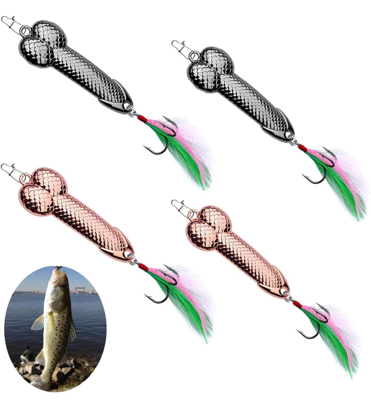BODLYL 4PCS Metal Jigs Spoon Lure Set for Fishing Bass - Nickel Treble Hooks - Freshwater and Saltwater - Perfect Fishing Gift for Men - Buy Online on GoSupps.com