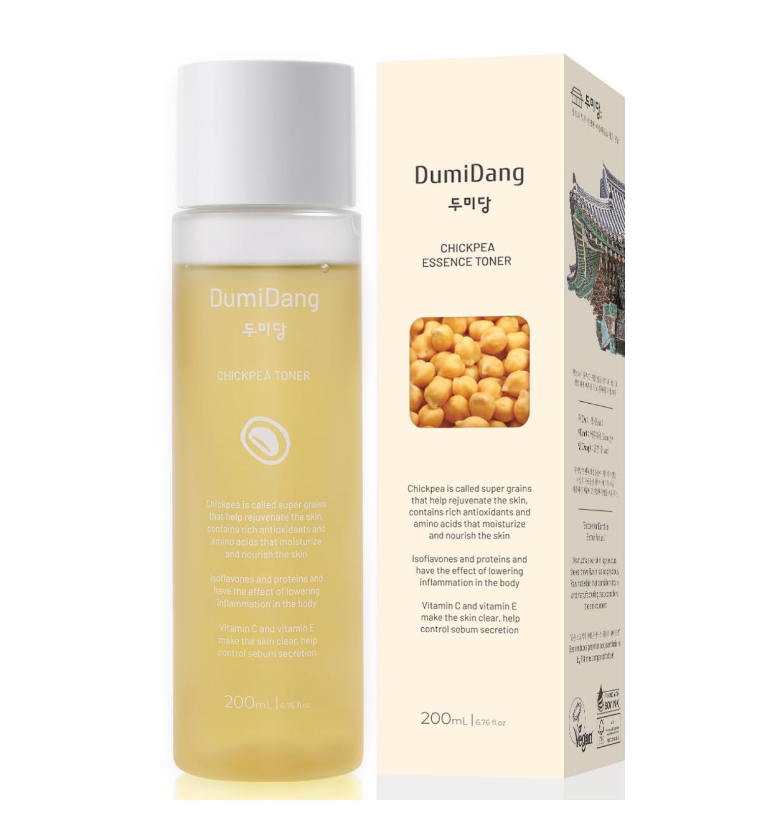 Chickpea Essence Toner - Korean Vegan Skincare Moisturizing & Anti-Aging 200mL | Fermented Chickpea Extract & 8 Bean Complex - Buy Online on GoSupps.com