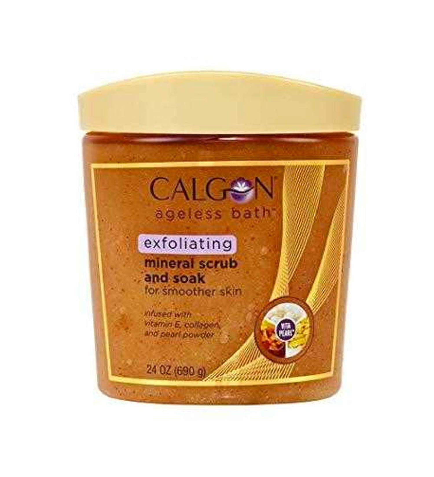 Calgon Ageless Bath Series Exfoliating Mineral Scrub and Soak - 24 Ounce | Revitalize Your Skin | International Shipping Available - Buy Online on GoSupps.com