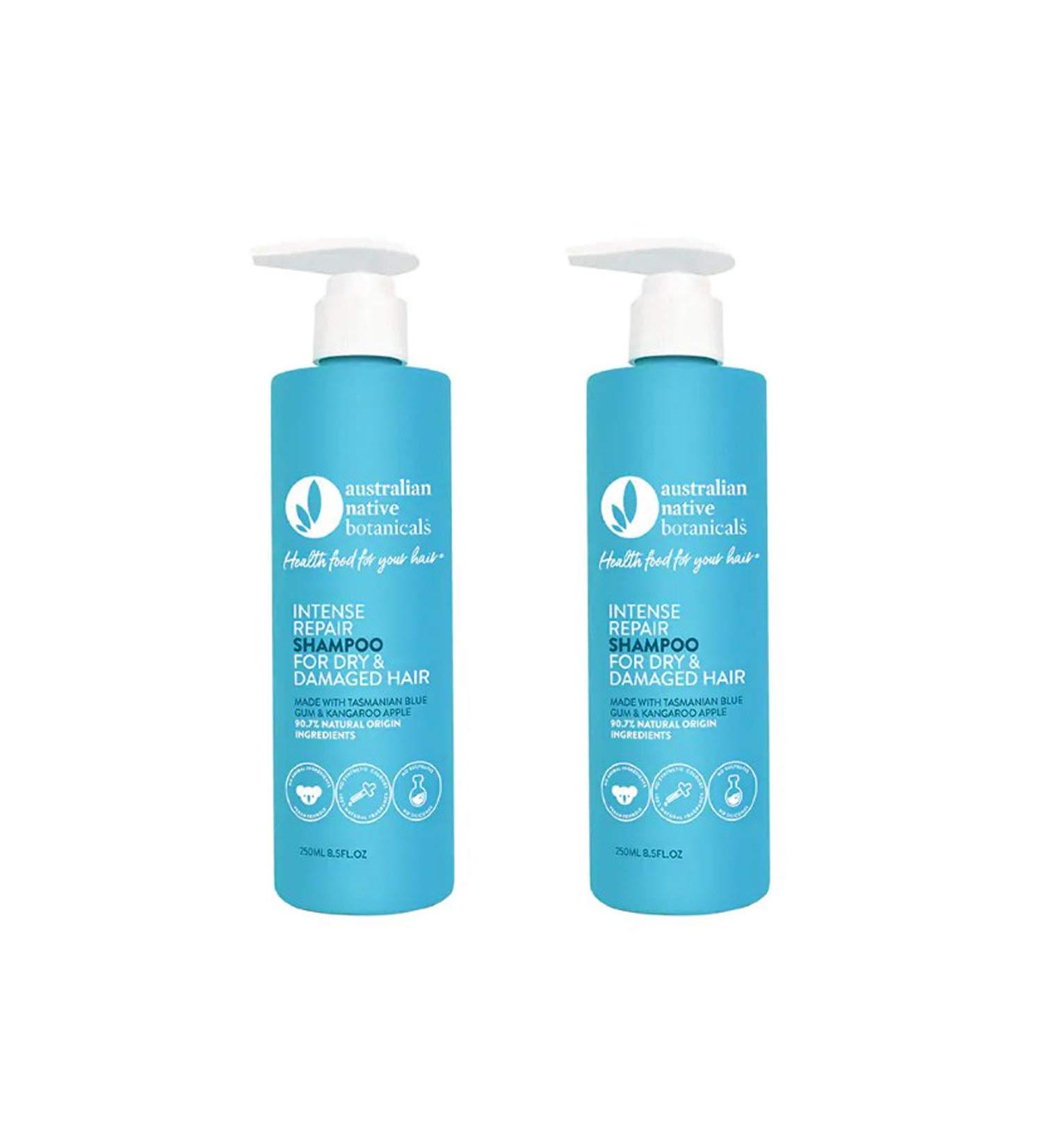  AUSTRALIAN NATIVE BOTANICALS Intense Repair Shampoo - For Dry and Damaged Hair - 2 x 250 ml - Buy Online on GoSupps.com